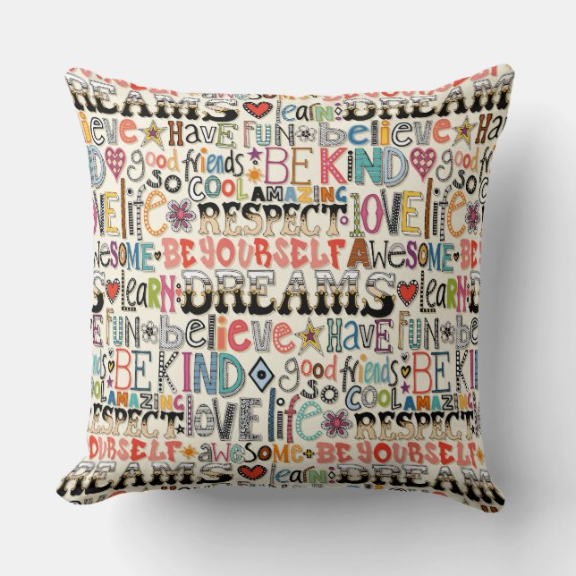 Coussin typographie cool (Recto)