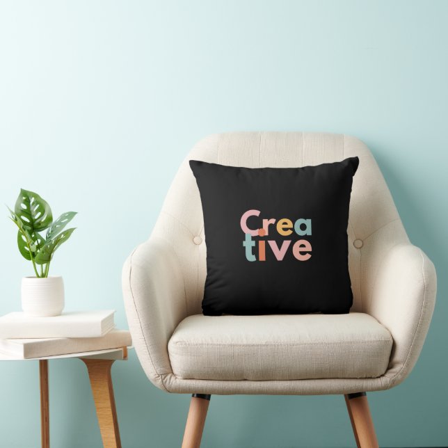 Coussin Typographie Créative (Chaise)