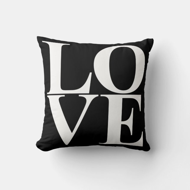 Coussin Typographie d'amour d'art de bruit (Recto)