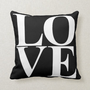 Coussin Typographie d'amour d'art de bruit