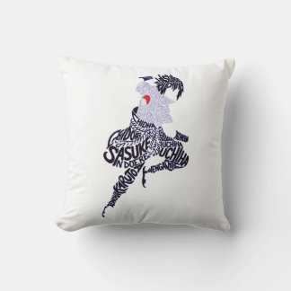 Coussin Typographie d'anime Sasuke