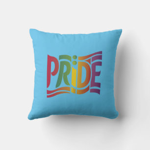 Coussin Typographie de la fierté arc-en-ciel - Déclaration