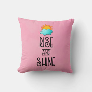 Coussin Typographie de la montée et de la brillance avec l