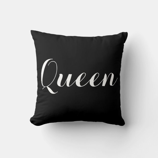 Coussin Typographie de la reine noire (Recto)