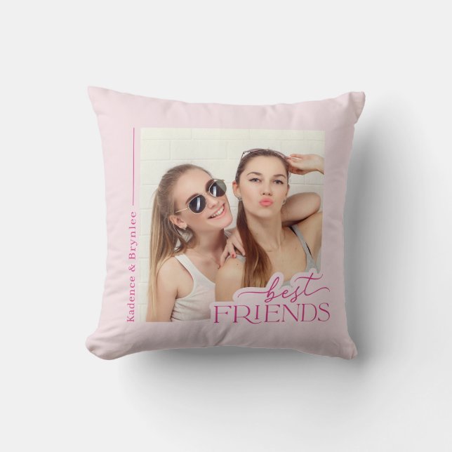 Coussin Typographie de Meilleurs Amis Modernes Photo (Recto)