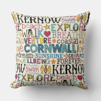 Coussin typographie de mur