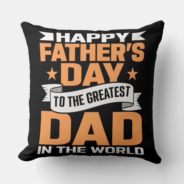 Coussin Typographie du plus grand papa du monde (Recto)