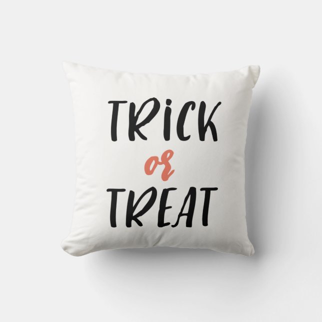 Coussin Typographie d'un trait ou d'un traitement Hallowee (Recto)