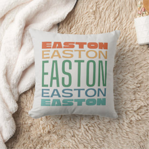 Coussin Typographie Easton Nom du bébé Garçons