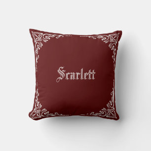 Coussin Typographie Élégante Moderne Personnalisée Nom