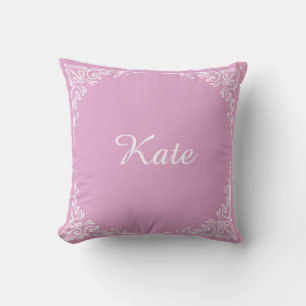 Coussin Typographie élégante moderne personnalisée Nom