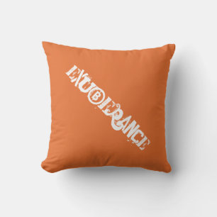 Coussin Typographie en détresse d'exubérance orange
