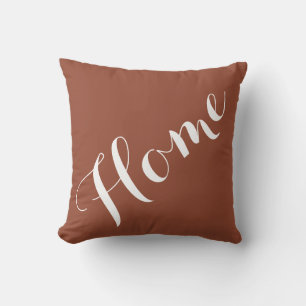 Coussin Typographie en terre cuite moderne Accueil