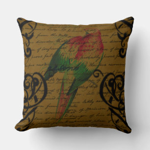 Coussin Typographie et graphiques vintage inspirés de la F