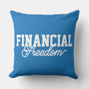 Coussin Typographie Liberté Financière Bleu FFS