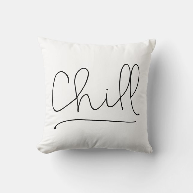 Coussin Typographie minimaliste de refroidissement (Recto)