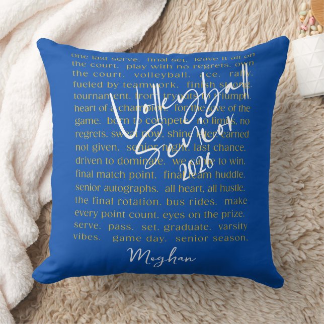 Coussin Typographie Motivative Supérieure De Volleyball Pe (Couverture)