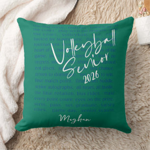 Coussin Typographie Motivative Supérieure De Volleyball Pe