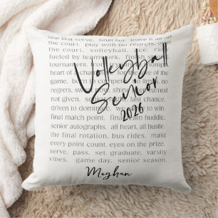 Coussin Typographie Motivative Supérieure De Volleyball Pe