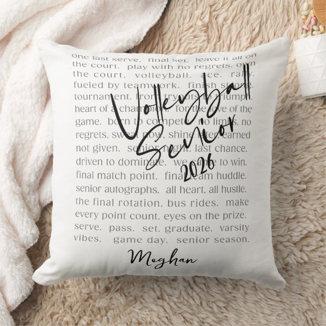 Coussin Typographie Motivative Supérieure De Volleyball Pe (Couverture)