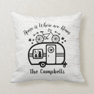 Coussin Typographie nommée faite sur commande de Rving de