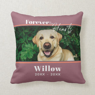 Coussin Typographie personnalisée de la photo commémorativ