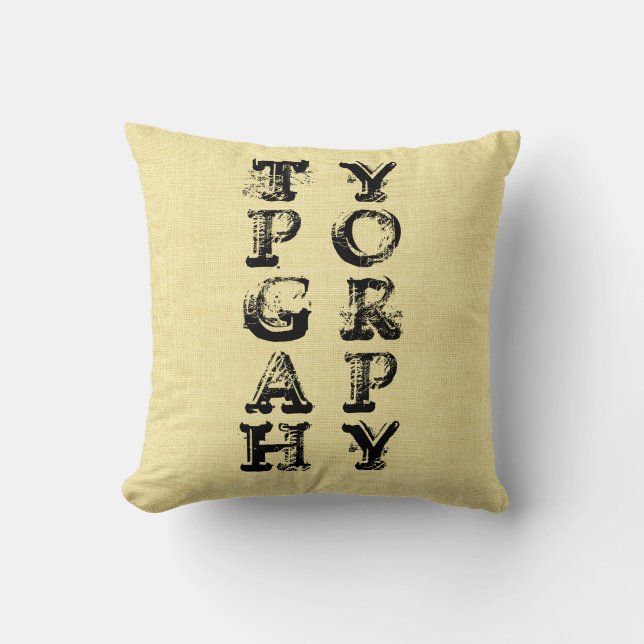 Coussin Typographie Vintage (Recto)