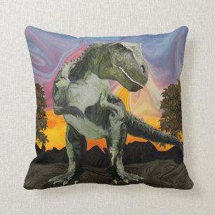 Coussin Tyrannosaurus Rex à l'heure crépusculaire