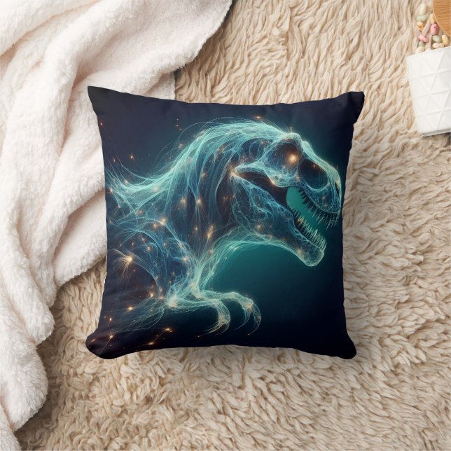 Coussin Tyrannosaurus Rex dans une atmosphère mystique (Couverture)