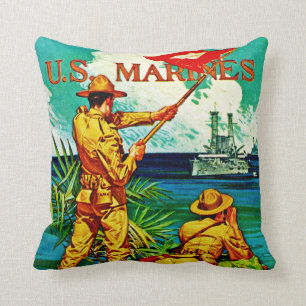 Coussin U.S. Drapeau de signal de ~ de marines