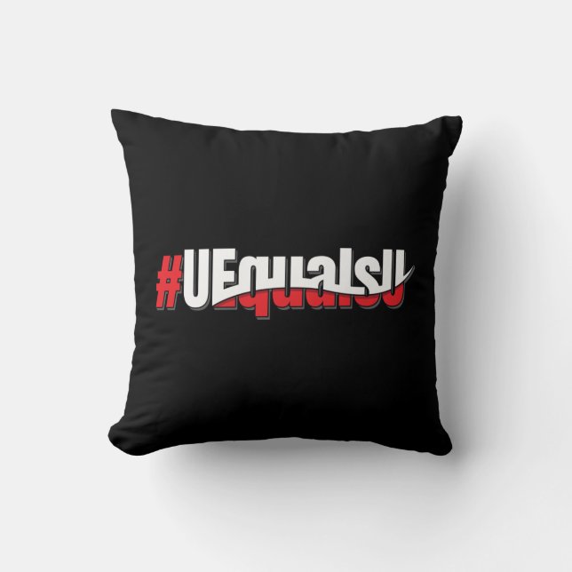 Coussin UEqualsU VIH Indétectable Art non transmettable (Recto)