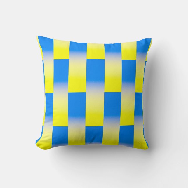 Coussin Ukraine bleue et jaune Inspiration de la paix anti (Recto)