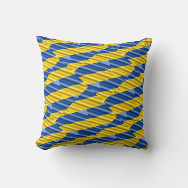 Coussin Ukraine bleue et jaune Inspiration de la paix anti (Recto)
