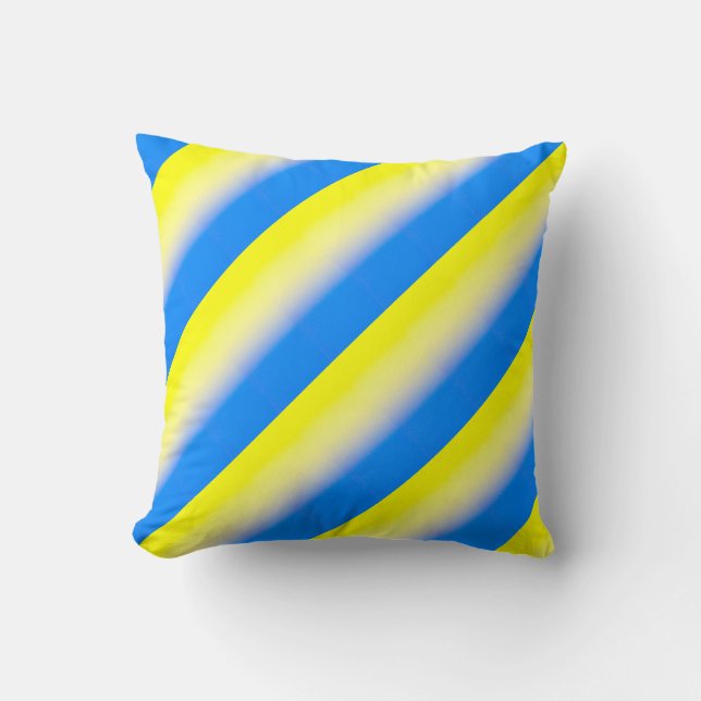 Coussin Ukraine bleue et jaune Inspiration de la paix anti (Recto)