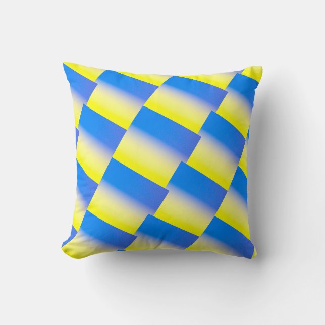 Coussin Ukraine bleue et jaune Inspiration de la paix anti (Recto)