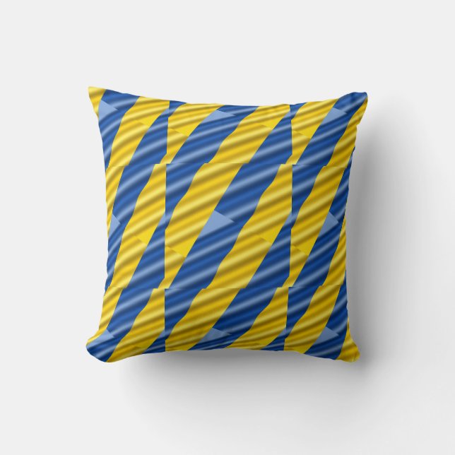 Coussin Ukraine bleue et jaune Inspirations Paix pas de gu (Recto)