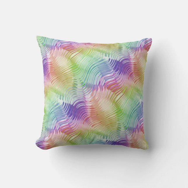 Coussin ultradeluxe à ondes pluviales : (Recto)