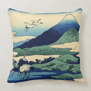 Coussin Umegawa dans la province de Sagami Grues et mont F