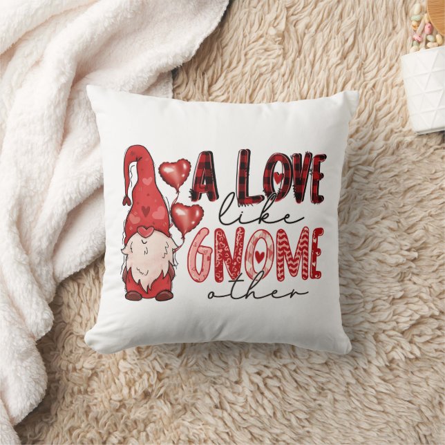 Coussin Un amour comme gnome autres Valentines personnalis (Couverture)