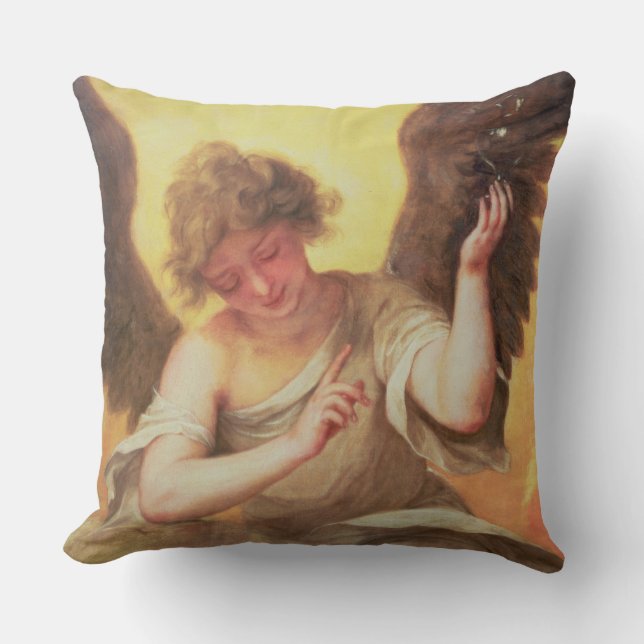 Coussin Un ange tenant un flacon en verre (Recto)