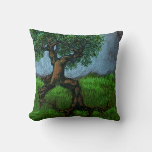 Coussin Un arbre sur une colline / Un saule dans une vallé
