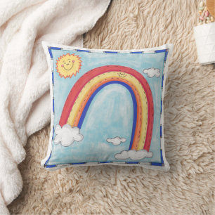 Coussin Un arc-en-ciel coloré