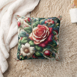 Coussin Un arrangement de Roses et de lentilles dynamiques