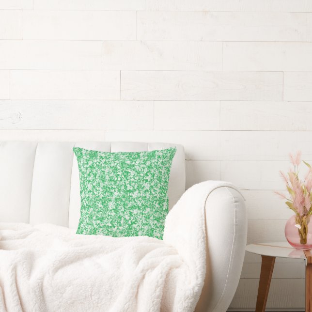 Coussin un arrière - plan vert et blanc avec de petits poi (Canapé)