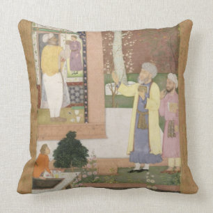 Coussin Un artiste décorant l'intérieur d'un pavi de