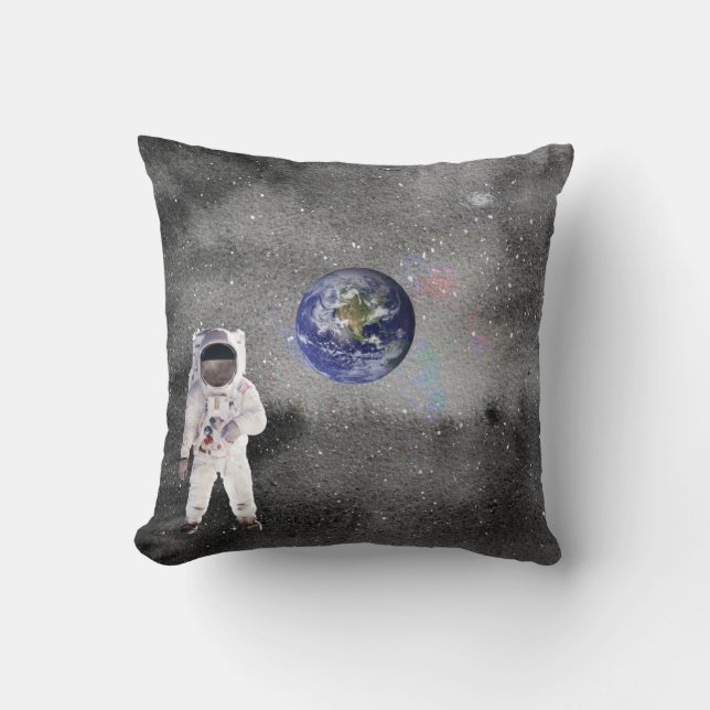 Coussin Un astronaute dans l'espace extra-atmosphérique re (Recto)