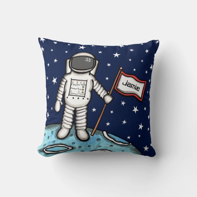 Coussin Un astronaute spatial personnalisé Cosmonaut Cushi (Recto)