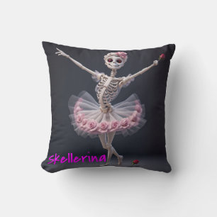 Coussin Un Ballet Dancing Skeleton - Skellerina