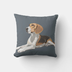 Coussin Un Beagle magnifique assis
