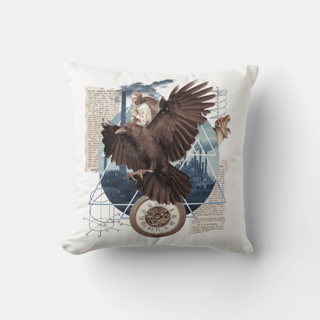 Coussin Un beau collage avec un aigle    (Recto)